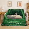 Klassische T-Totoro Cartoon Niedliche Flanelldecke Weiche Warme Überwurfdecke für Schlafzimmer Wohnzimmer Bett Reisen Camping Picknick Kind