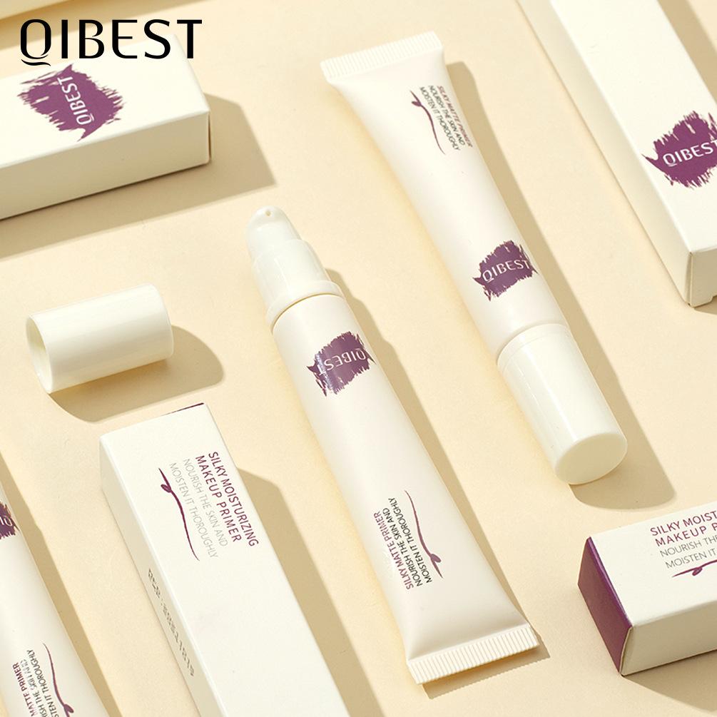 QIBEST Makeup Primer Nude Makeup Long-lasting Concealer Moisturizing Primer Invisible Pores Brighten Skin Tone