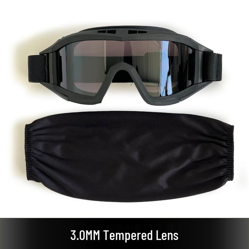 Impact-Resistant Tactical Combat Goggles - Windproof & Sandproof Shooting Glasses for Outdoor Use