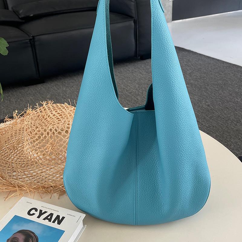 Hochwertige Französische Achseltasche Echte Leder Umhängetasche Pendler Tragetasche für Damen