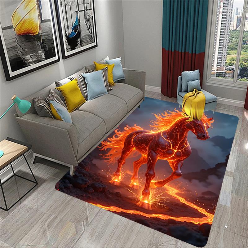Horse Pattern Printed Rug home decor suitable for living room game room computer room bedroom carpet Halloween gift