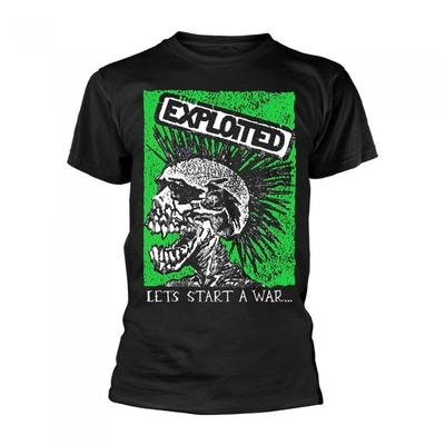 The Exploited Unisex Adult LetÂ´s Start A War Skull T-Shirt
