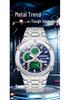 Sanda TEMU Men's Luminous World Time Dual Display Waterproof Watch