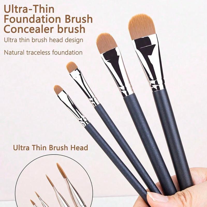 1pc Upgraded Version DM-191 Flat Round Ultra-Thin Makeup Brush For Professional Foundation And Concealer Contouring