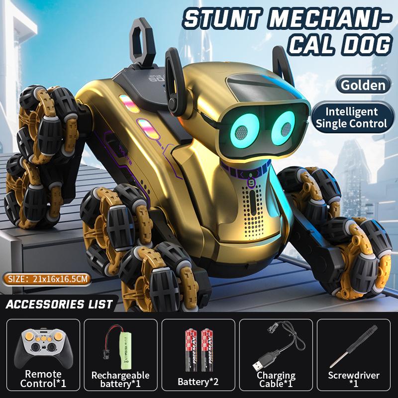 Eight-wheel Stunt Remote Control Mechanical Dog Gesture Induction Music Deformation Electric Toy Children's Remote Control Car