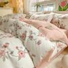 Bedding Four-piece Set, Cotton Pure Cotton Floral Quilt Cover, Bed Sheet Dormitory Three-piece Set