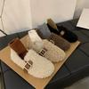 Fashion Round Toe Women Casual Female Sneakers White Leather Shoes Slip-on Loafers Fur Soft Moccasin Slip On New Winter Leisure Basic