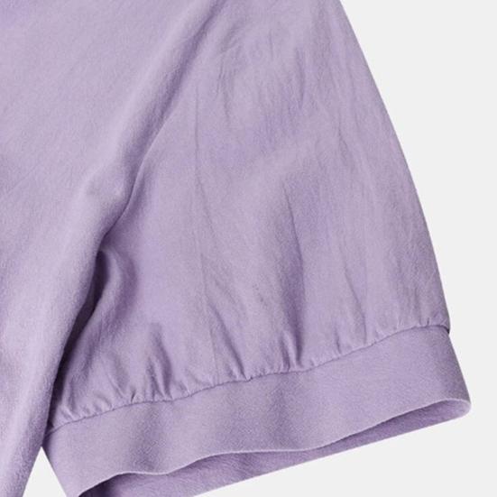 Women Dress Loose Fit Mid Length Double Pockets Button Decoration Round Neck Short Sleeve Boho Style Summer Dress Workwear