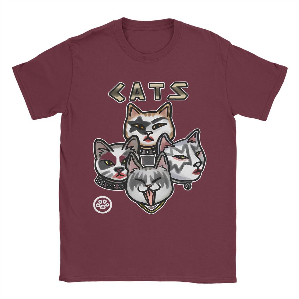 CATS Hamburger T-Shirt  Popular T Shirts Short-Sleeved Awesome Tshirt Summer Cotton O-Neck Oversize Clothing