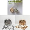 Heartshaped Metal Mini Bag With Chain Strap For Daily Fashion And Elegant Look