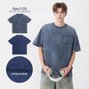 Men's Retro Distressed Washed Heavyweight Pocket Short Sleeve T-shirt