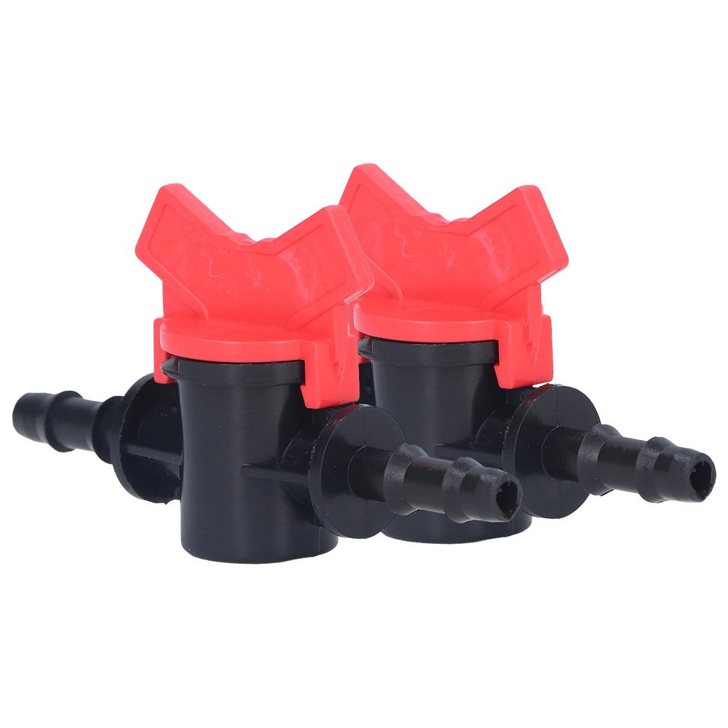 2PCS Flow Regulator ABS Plastic Liquid Control Stop Valve Water Pump Straight Through Valve 8mm