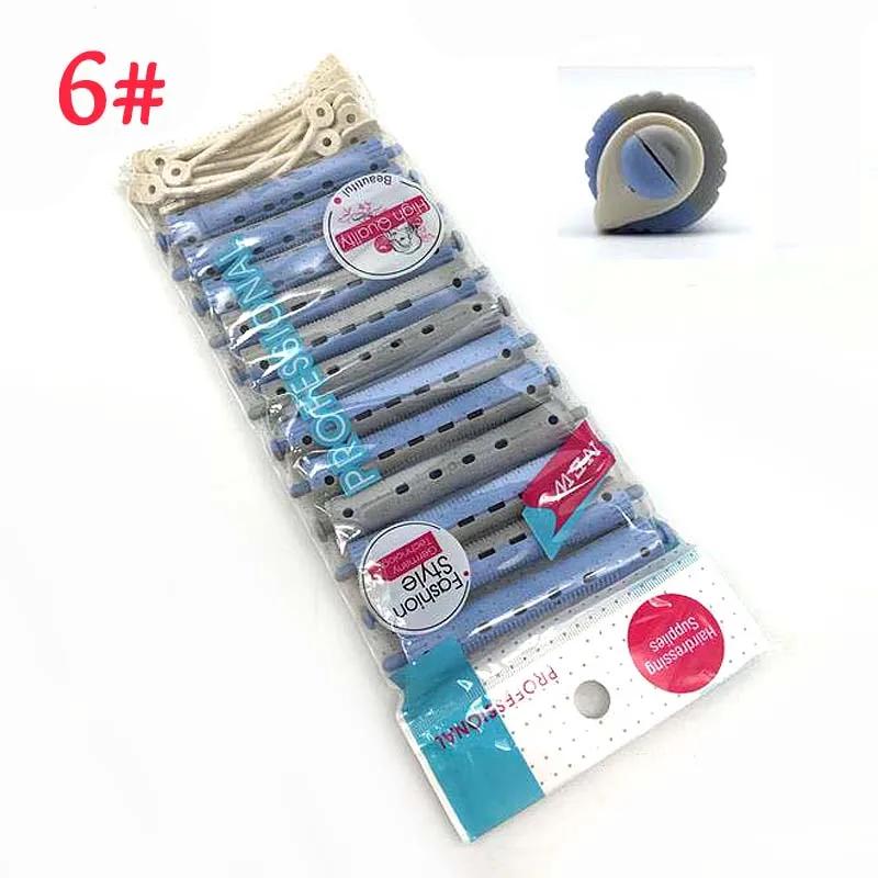 12pcs Hair Perm Rods Heatless Hair Curling Rollers Perming Rods Curlers Cold Wave Rods Flexible For Women Long Short Hair