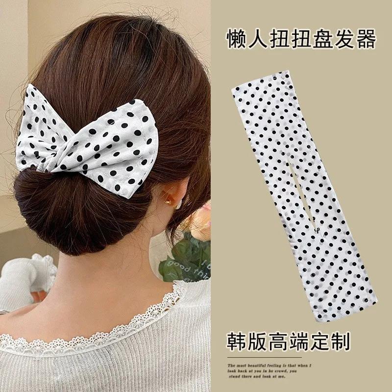 Women's Bow-shaped Hairpin Device Sweet and Lovely Hairpin Fast Hair Bun Hair Styling Tools Braid Hair Accessories