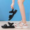 Women's Outdoors fashion trend anti-slip wear-resistant pure black belt soft soled high-heeled sandals White shoes