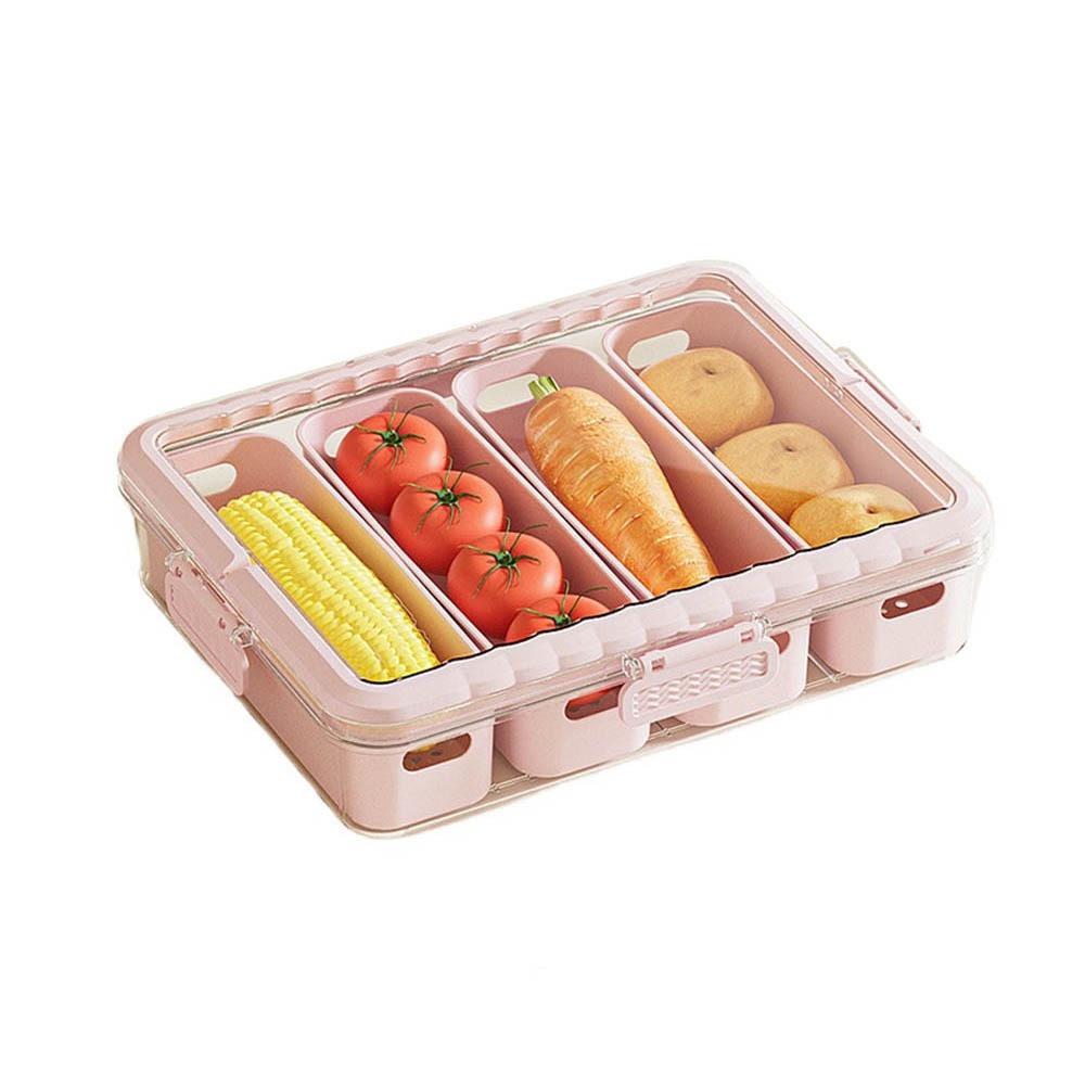 Clear Divided Serving Tray Plastic Seasoning Separator Box Portable Candy Organizer  for Home