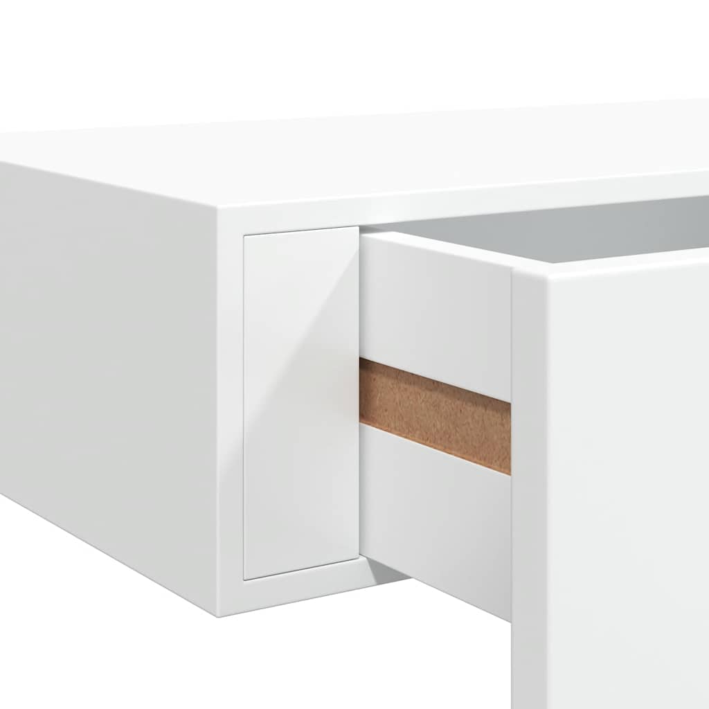 Wall mounted drawer shelves 2 pcs white 60 x 23.5 x 10 cm MDF