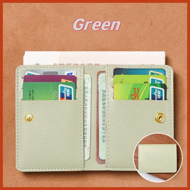 2025 New Women's Wallet Simple Folding Button Small Wallet Driver's License Card Bag Soft Leather Wallet