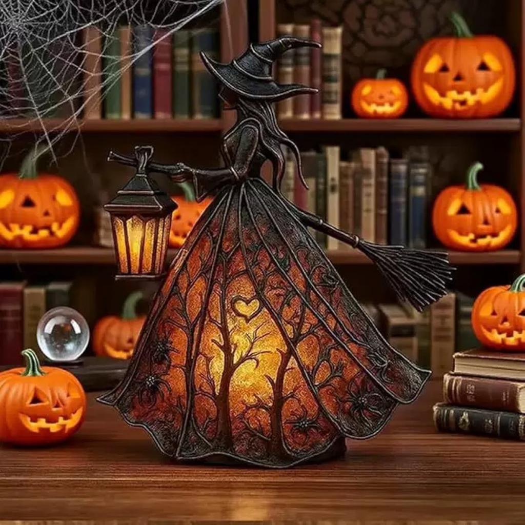 2025 Popular New Fashionable Halloween Home Decor Creative Personality Witch Lantern Home Decor Crafts Gift