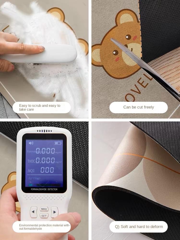 2PC Japanese Kitchen Floor Mat New Cream Wind Diatomium Mud Bathroom Non-Slip Foot Mat Waterproof Oil Long Carpet