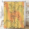 Modern Floral Shower Curtain Decorative Waterproof Washable Bathroom Wall Hanging Home Decoration for Kids Girls Bathrooms