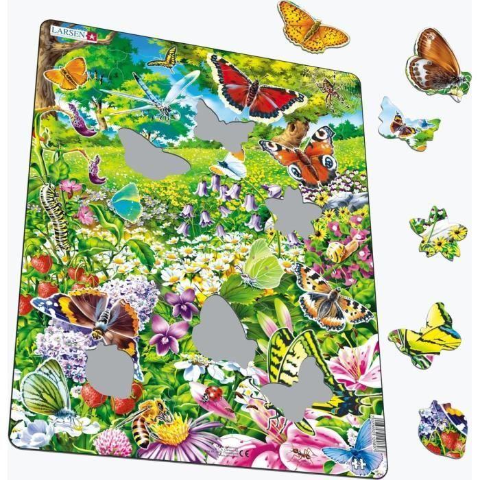 Puzzle - larsen - maxi vlinders - 42 pièces - multicolore - pour enfants de 4 à 10 ans