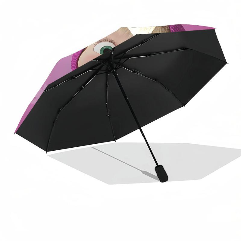1pc Masha Automatic Folding Umbrella, Portable Collapsible Design, Casual Outdoor Accessory L1127070