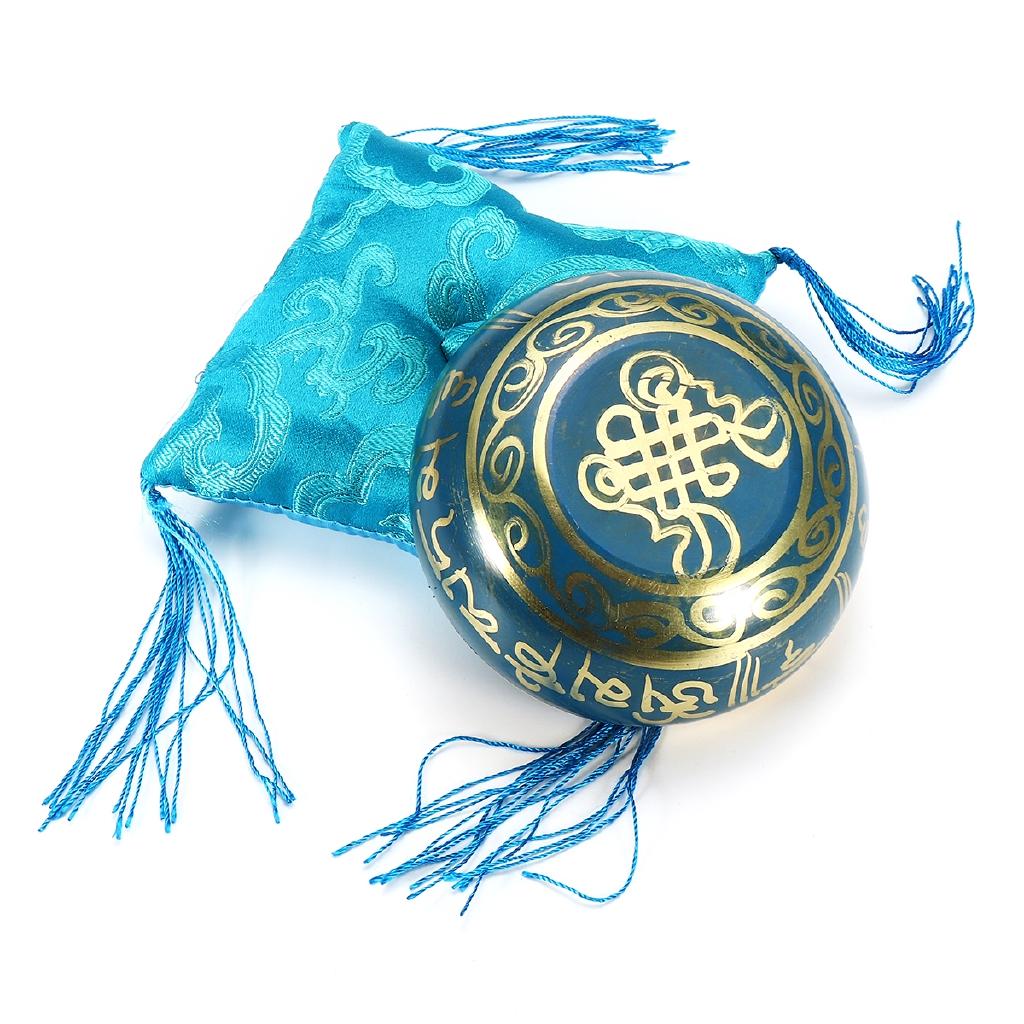 Chakra Meditation Tibetan Buddhism Yoga Healing Relaxation Low Frequency Sound Deep into Body Core Blue New Singing Bowl