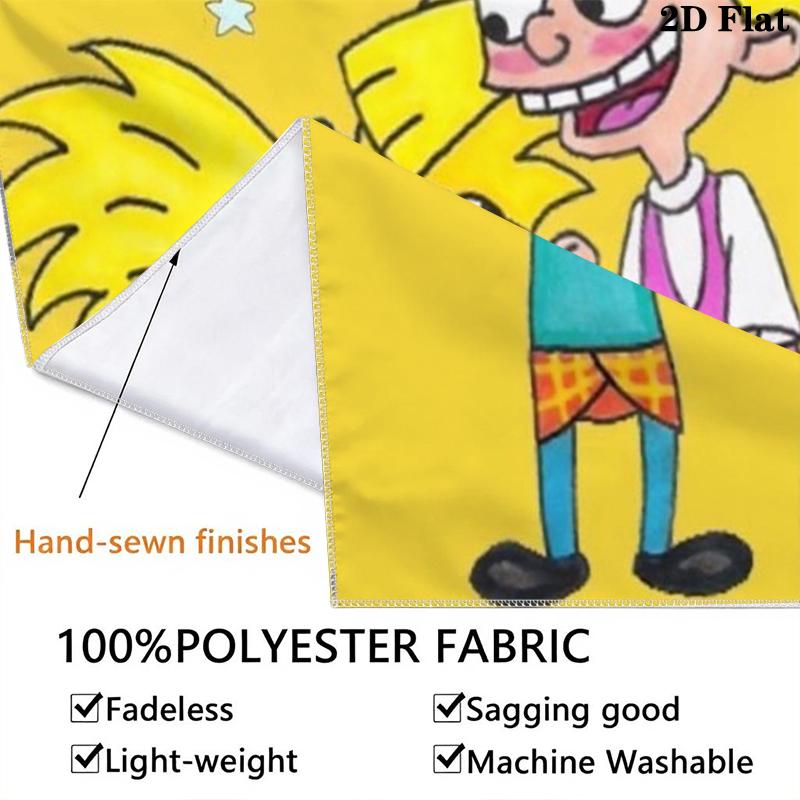 Hey Arnold Wall Tapestry Aesthetic Wall Hanging Printed Fabric Blanket Decorative Tapestries for Bedroom Living Room Home Decor
