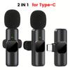 New Wireless Lavalier Microphone Portable Audio Video Recording Mini Mic for iPhone Android Live Broadcast Gaming Phone Mic