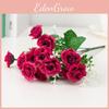 Silk Rose Flower Bouquet With 15 Heads For Wedding Decor And Home Arrangements