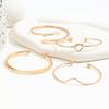 INS Minimalist Knotted V-Opening Adjustable Bangle Set