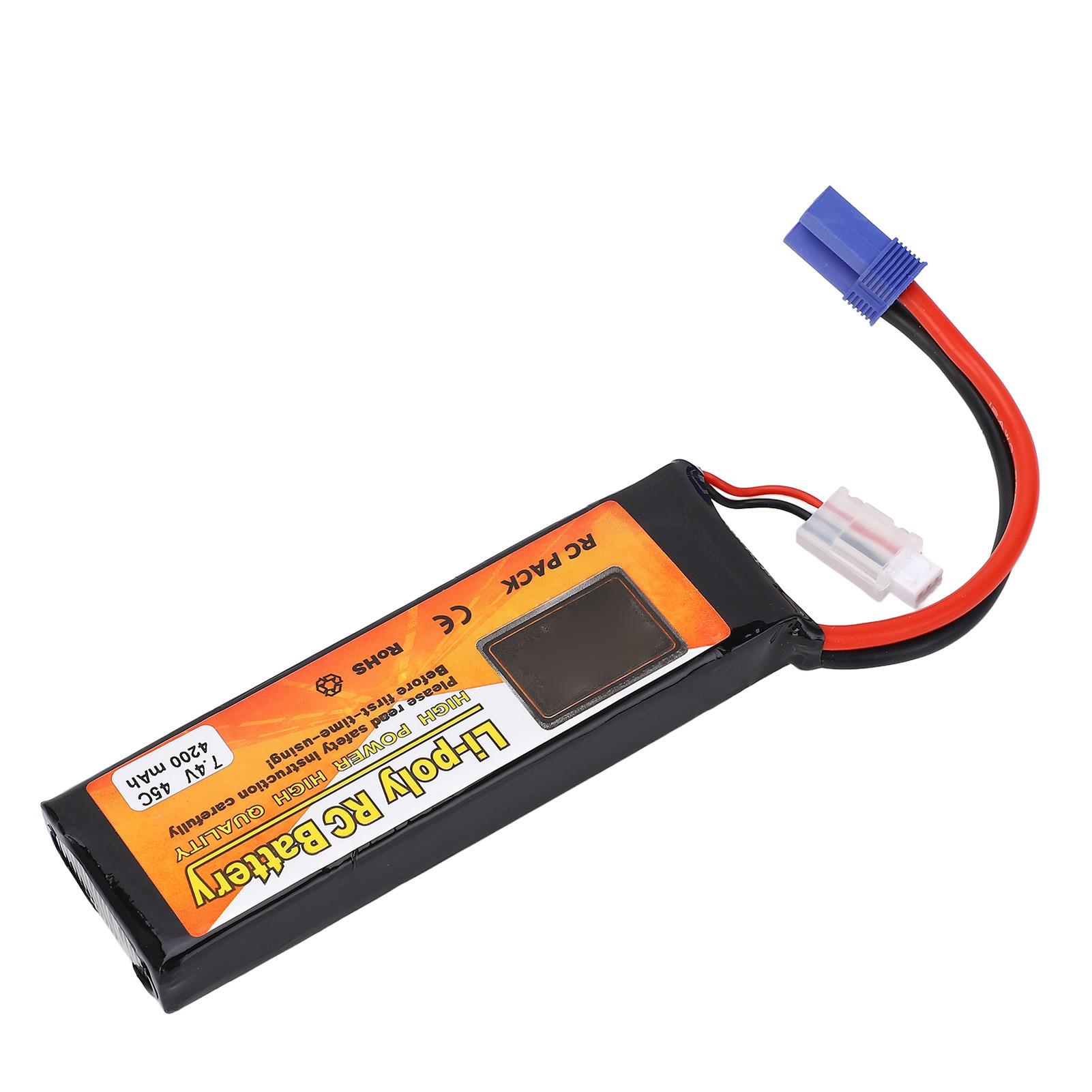 

Акумулятор для радіокерованого дрона 7.4V 4200mah 45C 2S літієвий акумулятор з роз ємом EC5 для радіокерованого квадрокоптера безщіткового типу