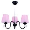 Samara 3-dílný lustr černý - s růžovým kloboukem