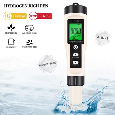 4/3/2 In 1 Optional PH ORP H2 Temperature Hydrogen-rich Meter Water Quality Purity Detector for Aquarium Pool Hydroponic