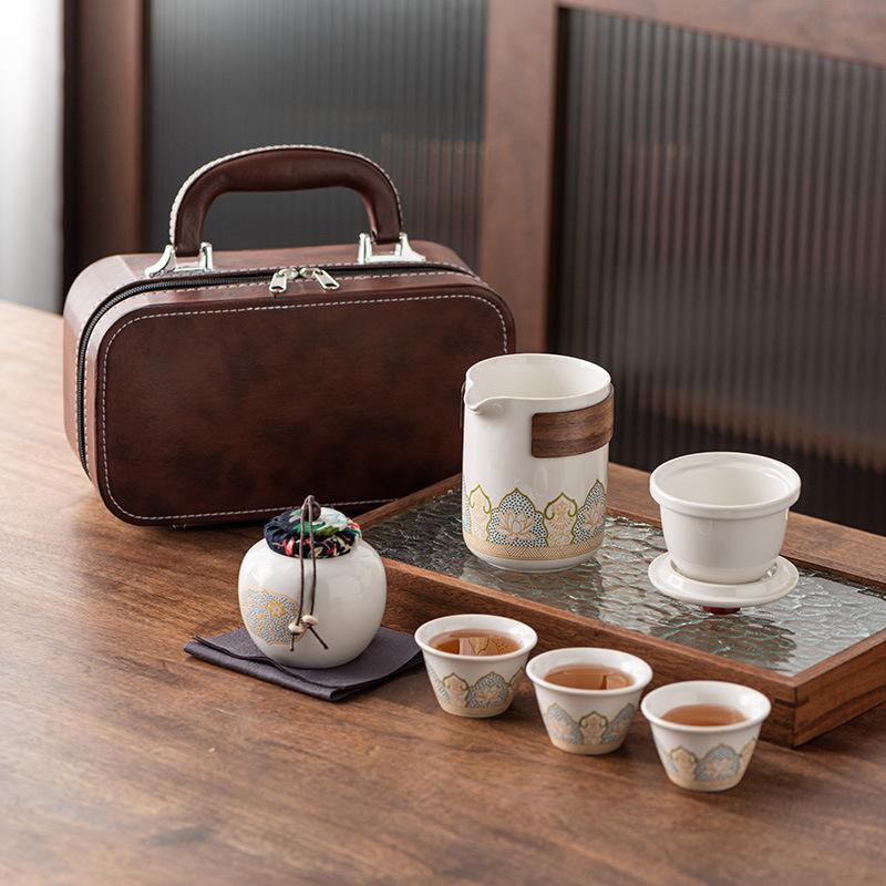 Travel Tea Set Portable Kung Fu Tea Set Japanese Outdoor Kuaike Cup Holiday Company Business Gifts