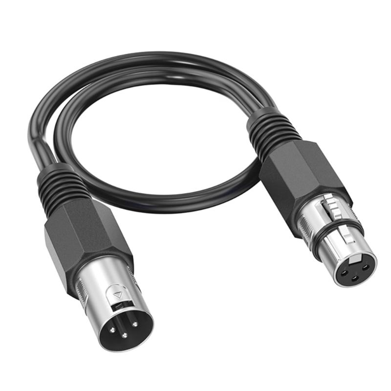 3Pin Microphone Extension Cable Adapter 3Pin Female to Male 3Pin Microphone Connectors for Speakers Mixer Amplifier