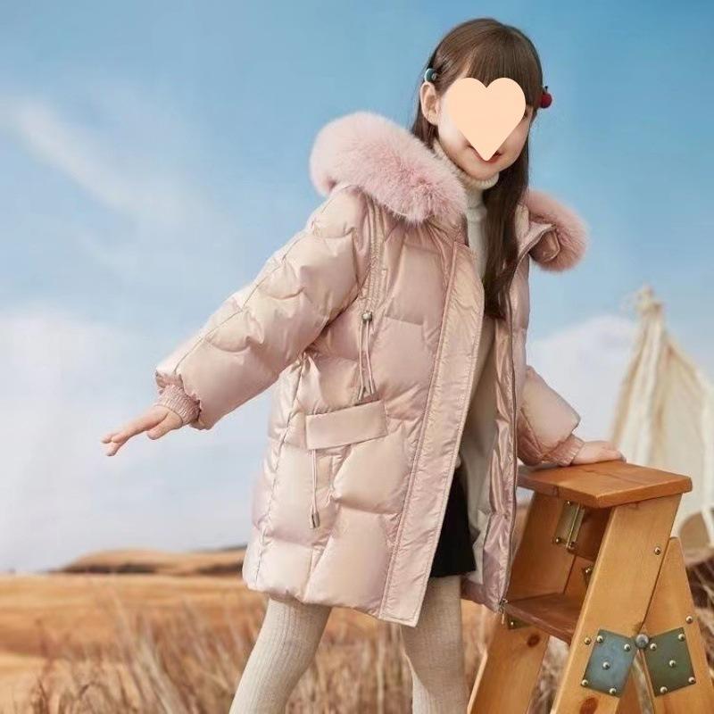 

Детские утепленные пуховики и куртки с хлопковой подкладкой, свободная пуховая одежда для детей на зиму 140cm