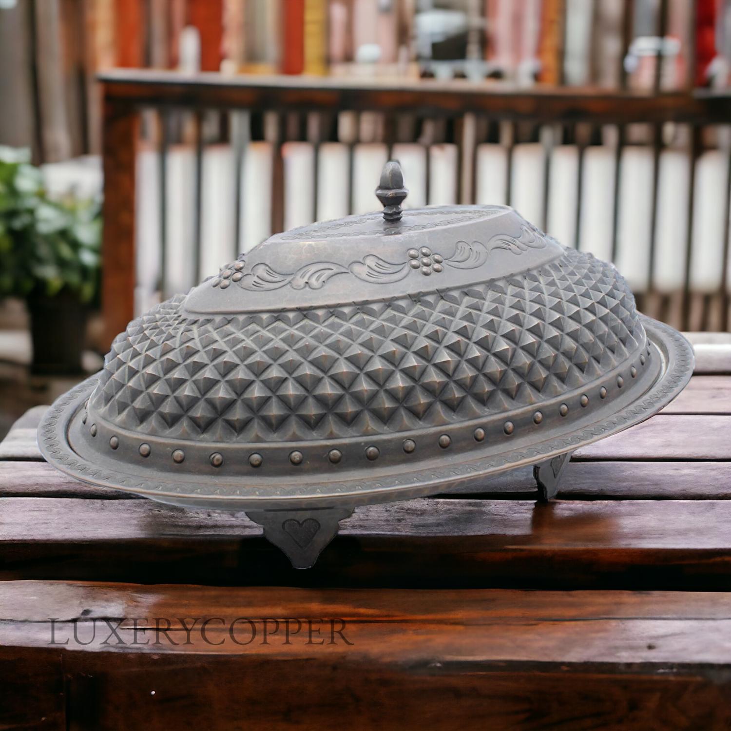 

Специальная дизайнерская антикварная медная сервировочная тарелка в форме лодки с коллекцией стоп-пирамид, 30 см-45 см 30cm