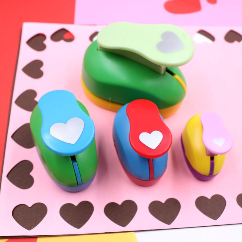 Heart Hole Punch Diy Embossing Device Children'S Embossing Machine Manual Paper