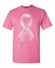 Pink Ribbon Montage WHT T-shirt Breast Cancer Awareness Support Cloud Shirts