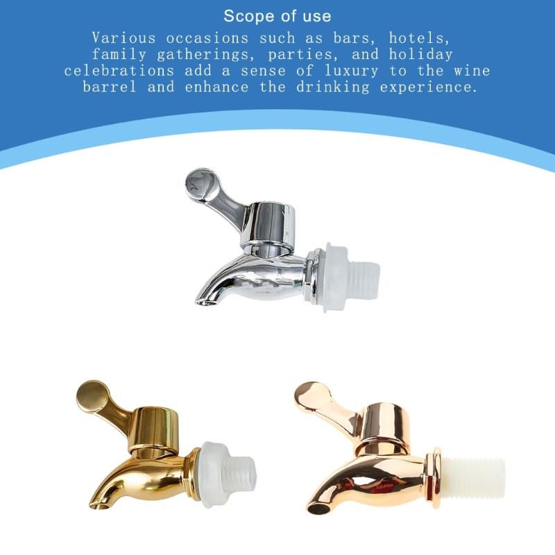 Zlaté sudy Kohoutek s hladkým ovládáním otáčení Dekorativní zlatý kohoutek na víno v podobě vaku Přenosný pro & Domácí večírky