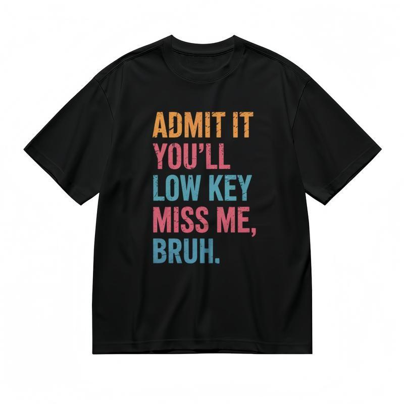 

Women s Comfortable Classic T-Shirt Colorful Wear Effect Lettering Design Tee L