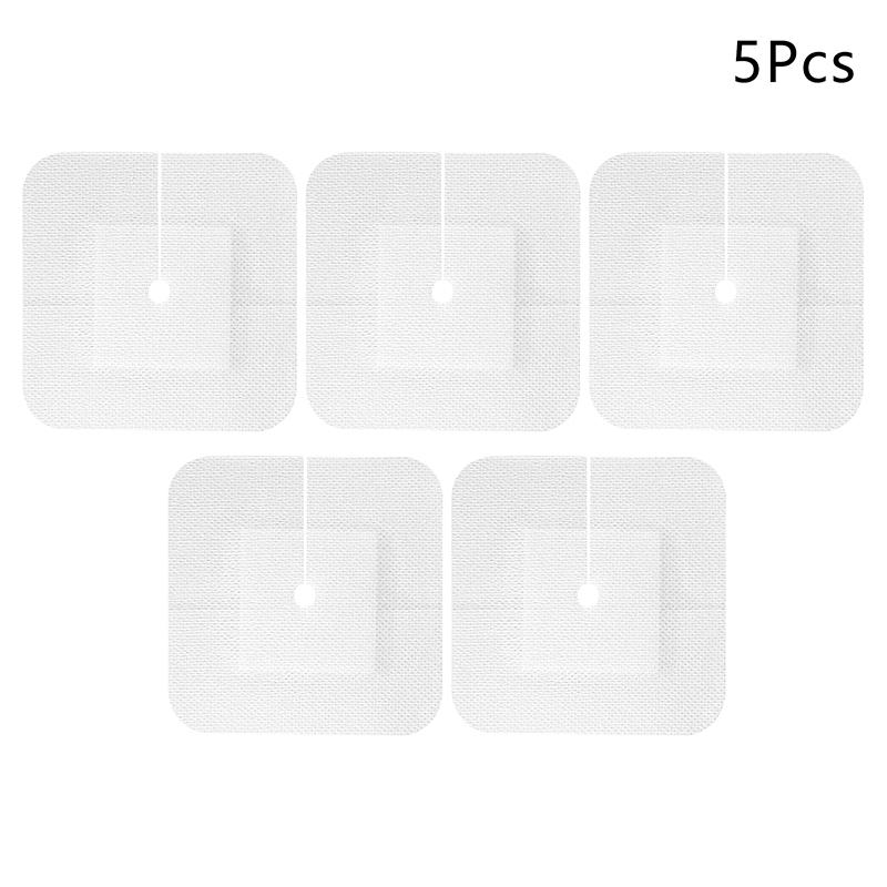 10/5Pcs Medical Drainage Tube Sterile Wound Dressing Non-Woven Patch with Hole for Renal Puncture Urinary Catheter Fixation