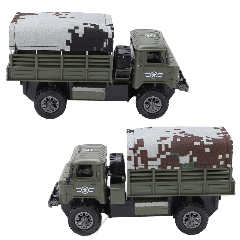 Wireless Remote Control Military Truck 4 Wheel Drive Off Road RC Model Car Toy with Light