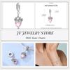 copper Charm Compatible With Bracelets Do It Yourself Jewellery Making Pink Zircon Authentic Red Blue Charm Bead Charms Ideal For Women Wedding Birthd