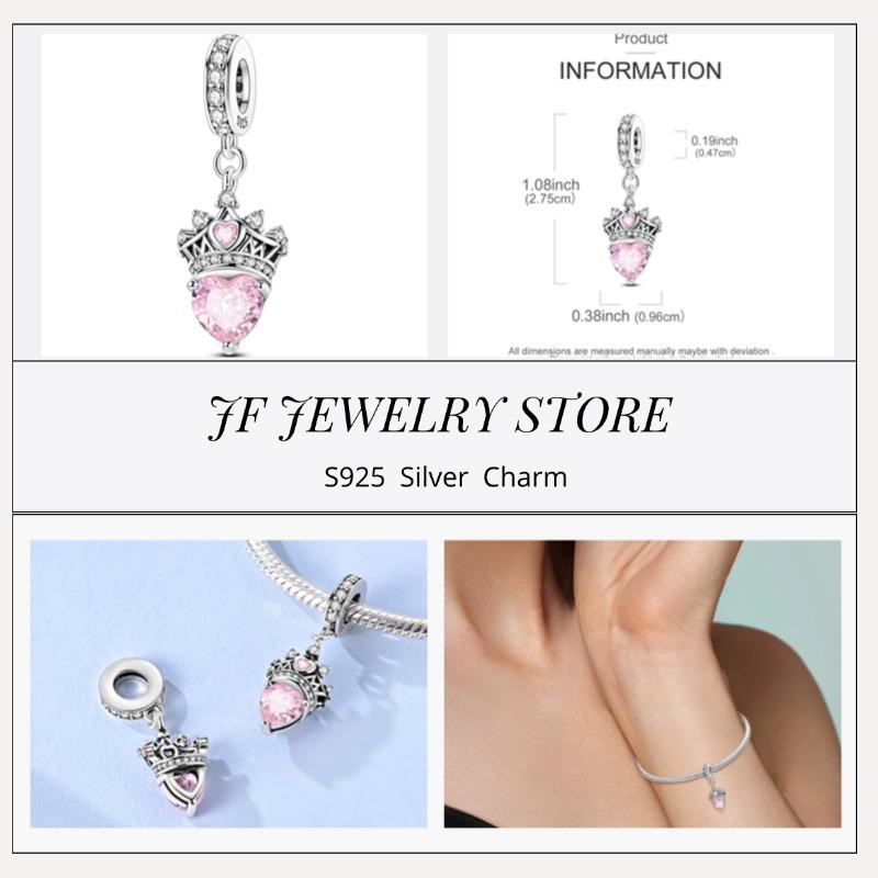 copper Charm Compatible With Bracelets Do It Yourself Jewellery Making Pink Zircon Authentic Red Blue Charm Bead Charms Ideal For Women Wedding Birthd