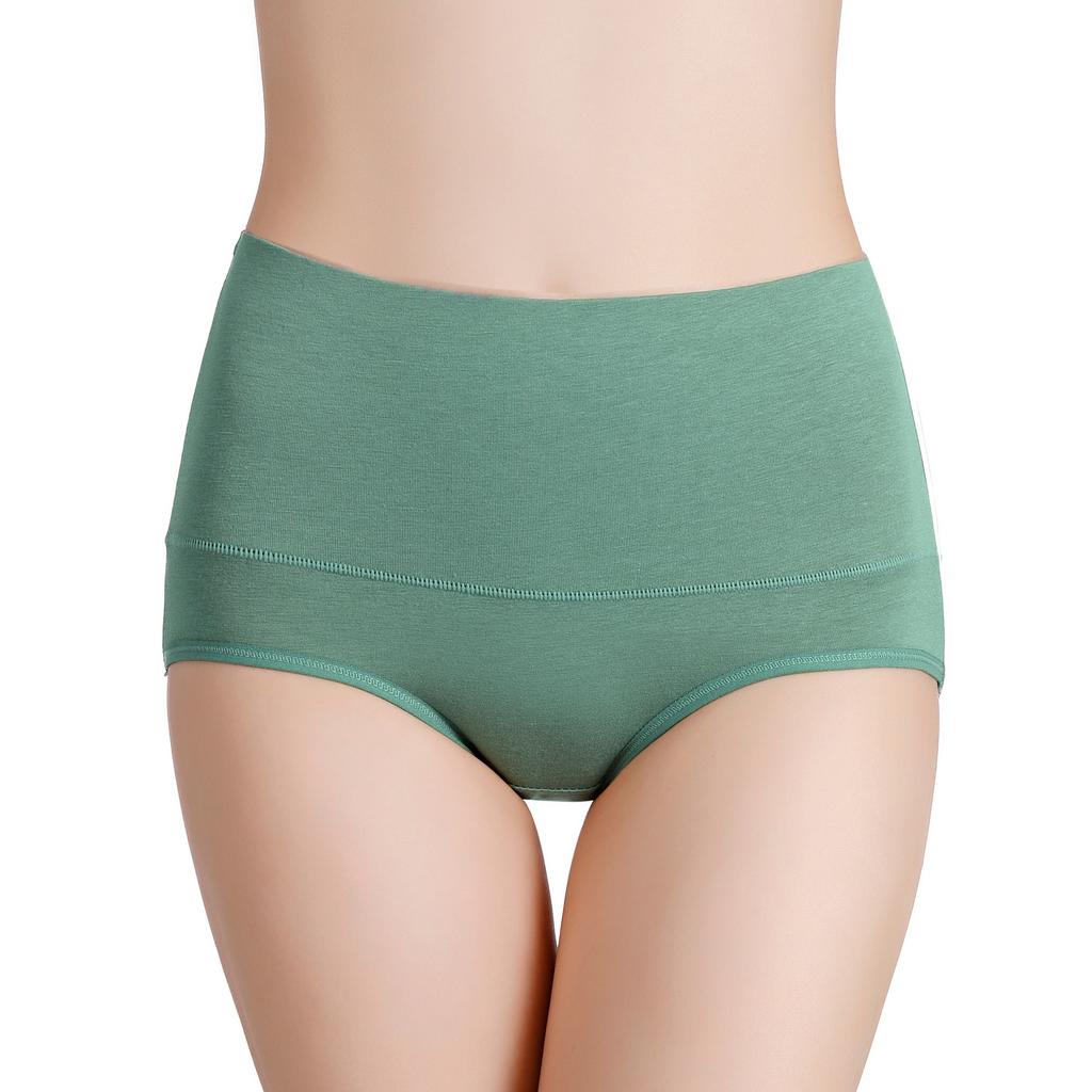 M to 7XL Ladies Cotton Panties High-Rised RC Modal Tummy Control briefs Plus size max to 150kg Widen underpants Solid color