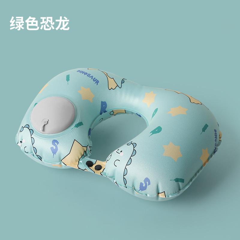 Press inflatable pillow travel portable aircraft headrest can be stored inflatable u-shaped pillow nap neck pillow