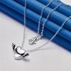 925 Sterling Silver 16-30 Inch Exquisite Heart-shaped Wing Pendant Necklace for Women's Fashion Jewelry Wedding Accessories